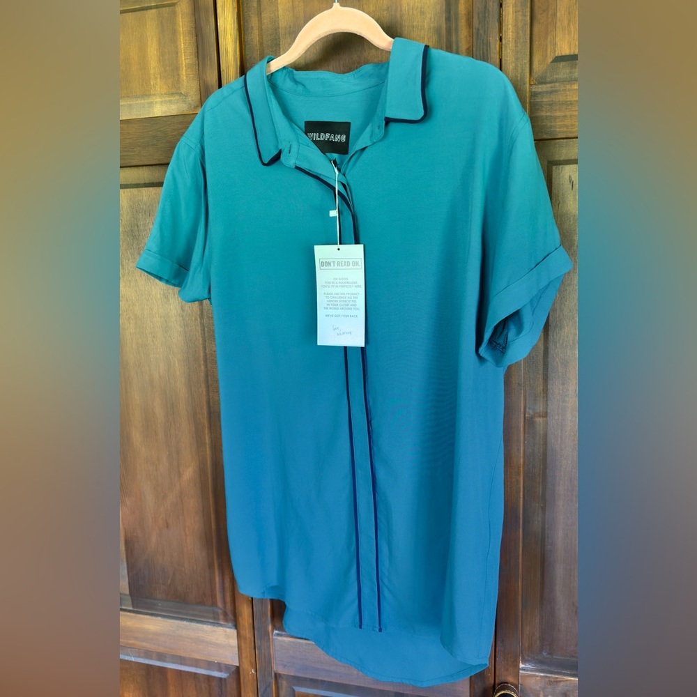Wildfang Button Down Shirt Marine/Navy